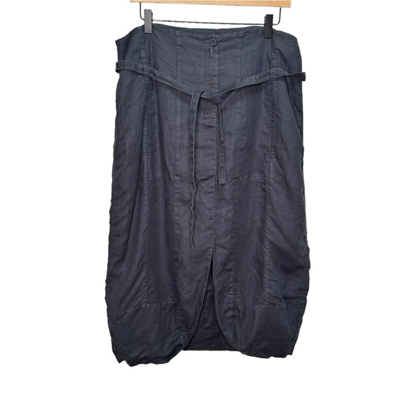 Annette Gortz for Since 1984 Grey Linen Midi Skirt Size 42 - Picture 1 of 12